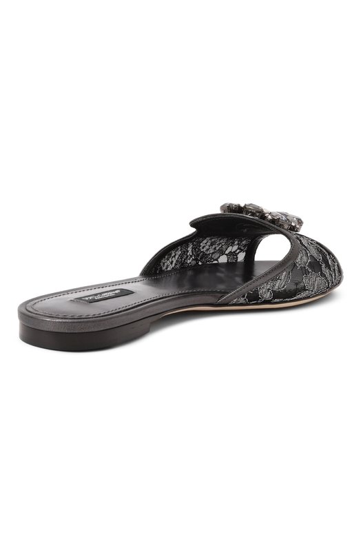 Текстильные шлепанцы Rainbow Bianca Dolce & Gabbana CQ0023/AE637 Серый  CQ0023/AE637 Фото 5