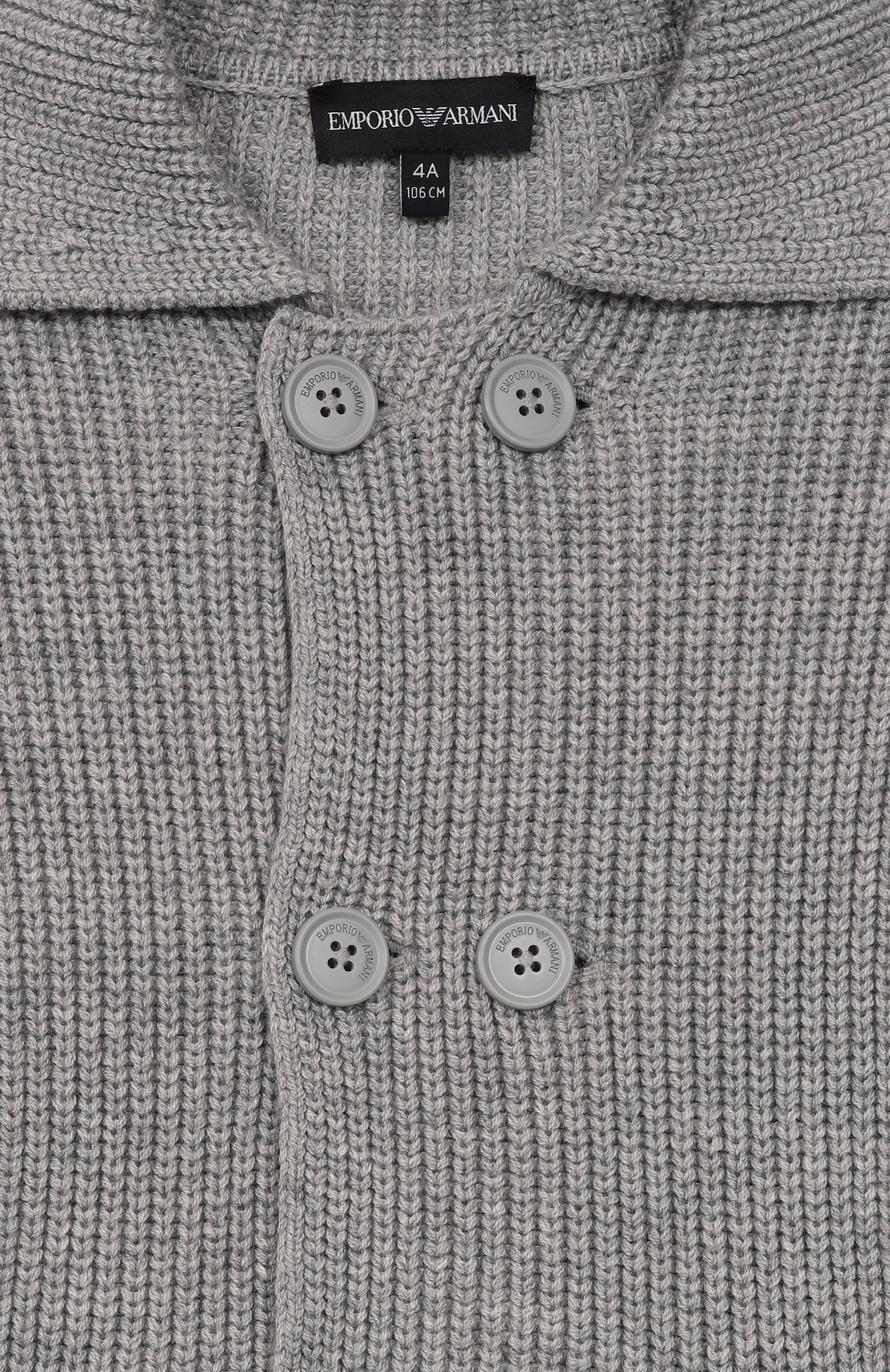 Кардиган из хлопка и шерсти EMPORIO ARMANI, арт. EB000653/AF17338, фото 3