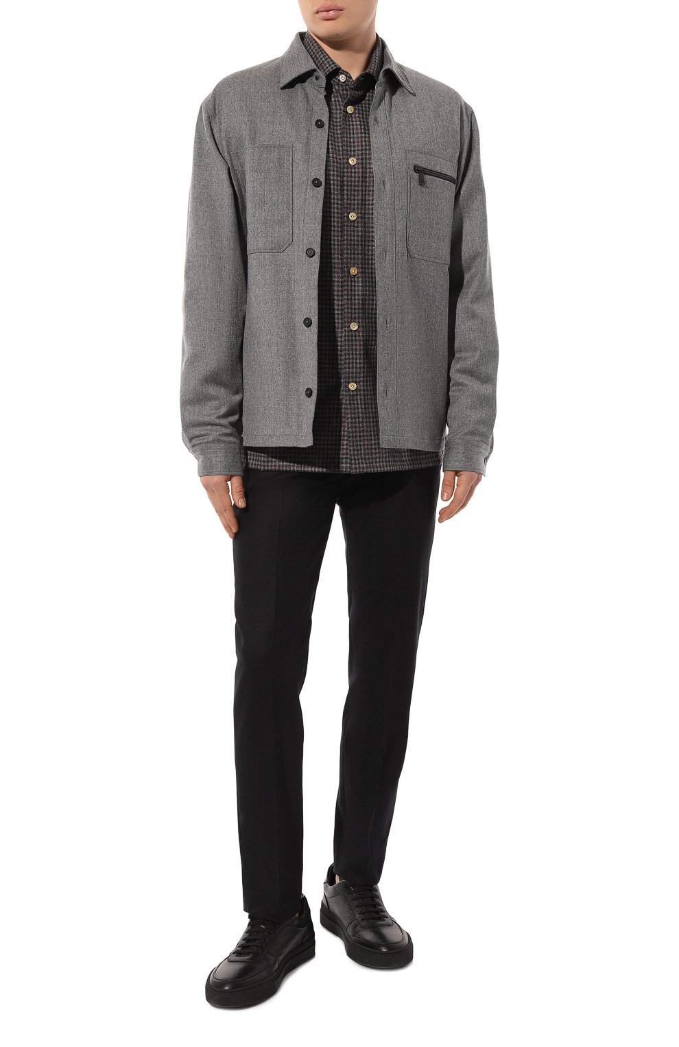 Рубашка из шерсти и шелка KITON, арт. UMCNERK0143C01, фото 2