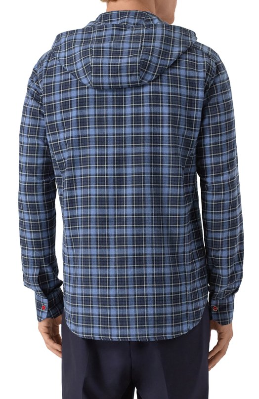 Хлопковая рубашка Kiton UMCMARH0865005 Голубой  UMCMARH0865005 Фото 4