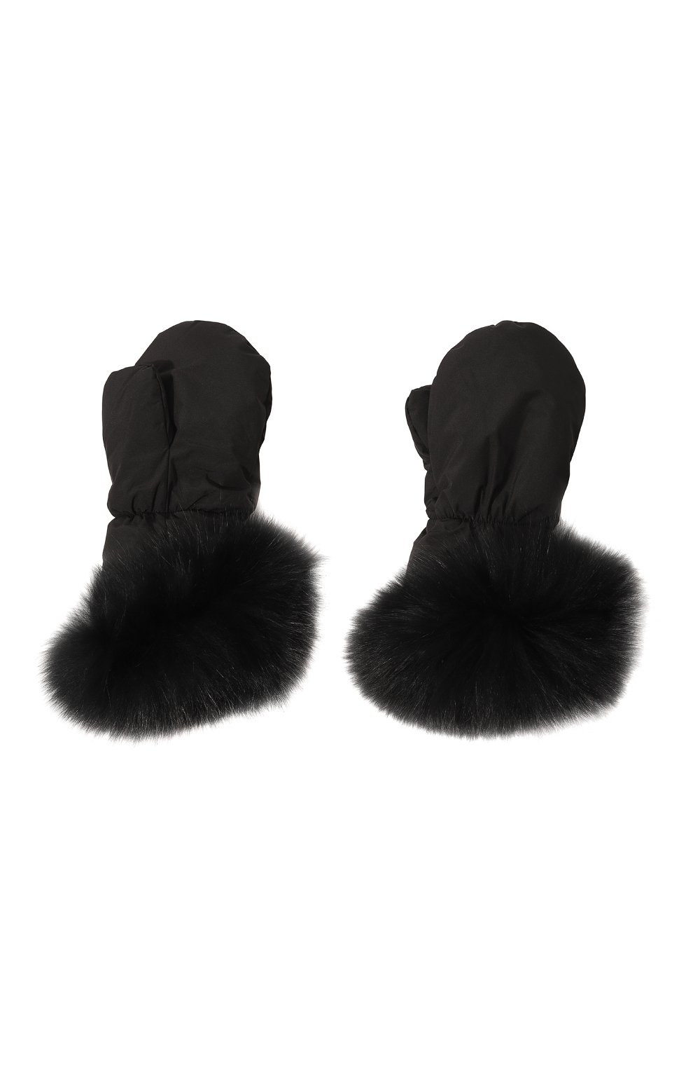 Пуховые варежки с отделкой из песца YVES SALOMON ENFANT, арт. 23WEA014XXDOXW, фото 2