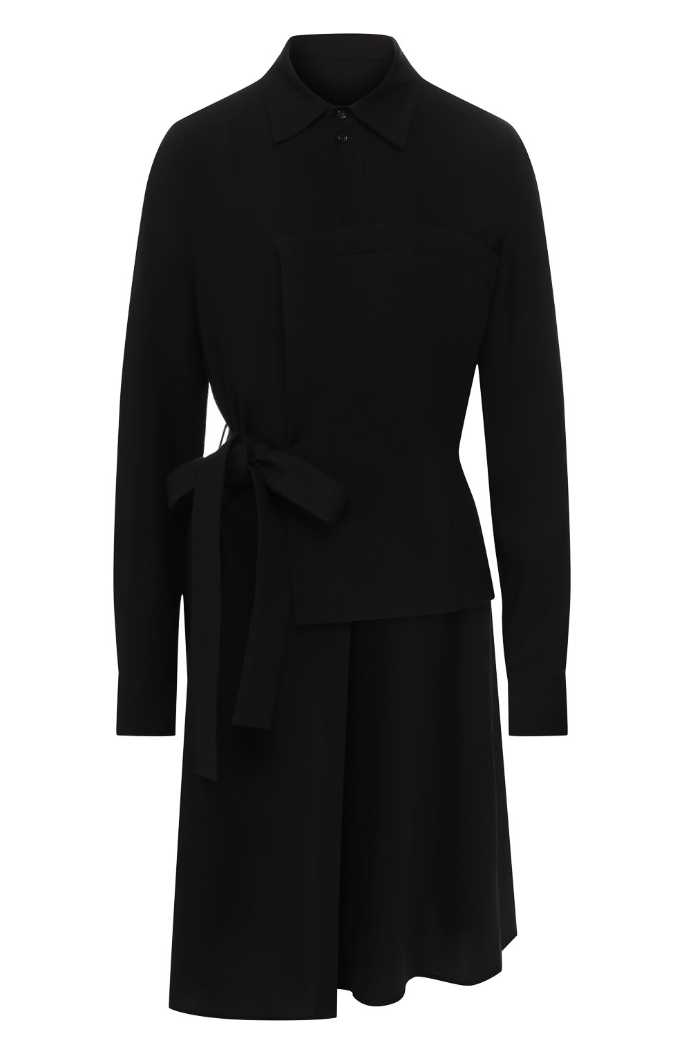 Блузка из вискозы YOHJI YAMAMOTO черного цвета по цене 86900 руб., арт. FZ-D54-803, фото 1 Блузка из вискозы YOHJI YAMAMOTO, арт. FZ-D54-803, фото 1