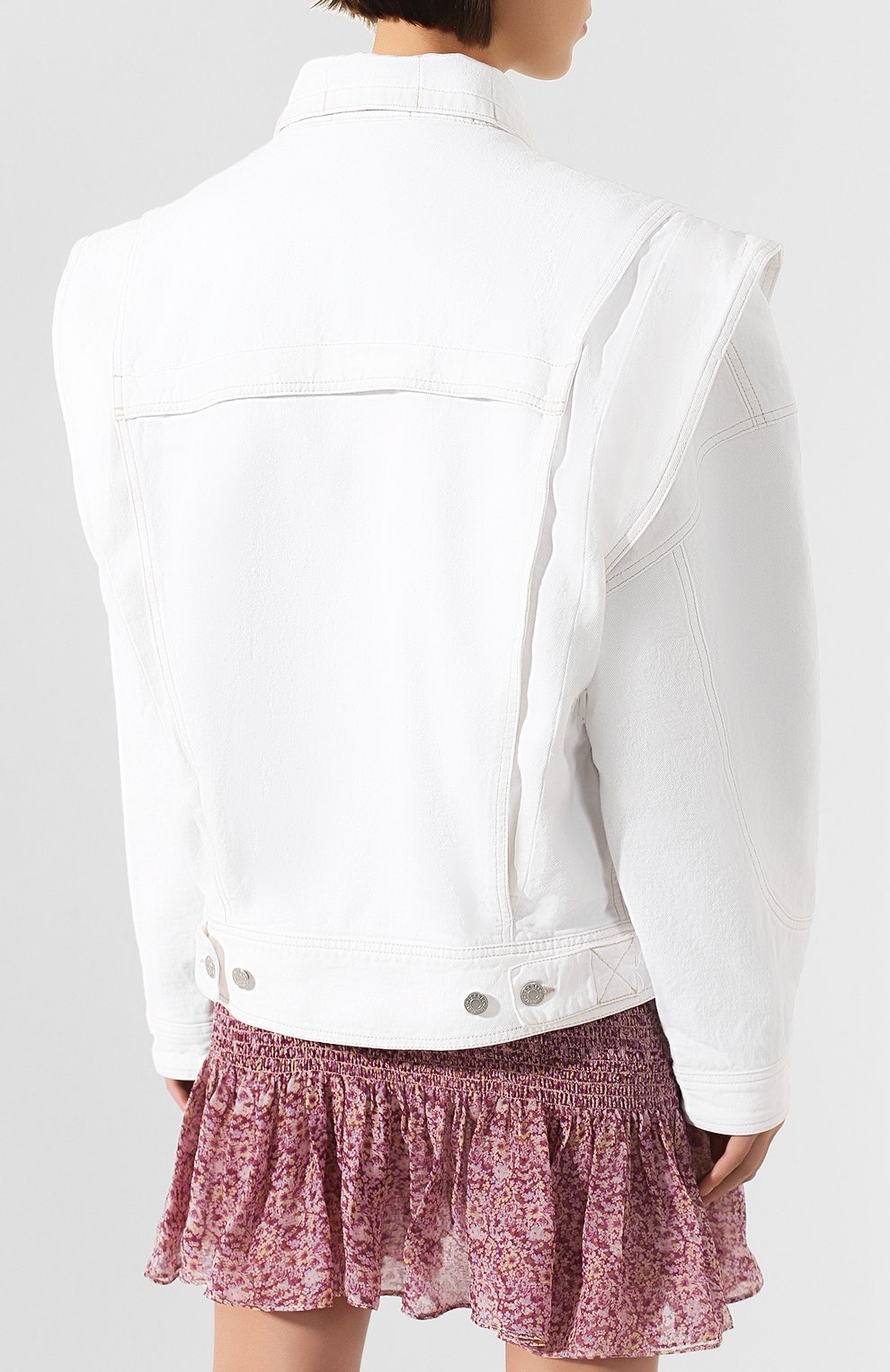 Джинсовая куртка ISABEL MARANT белого цвета по цене 103000 руб., арт. VE0967-19E008I/RANY, фото 4 Джинсовая куртка ISABEL MARANT, арт. VE0967-19E008I/RANY, фото 4