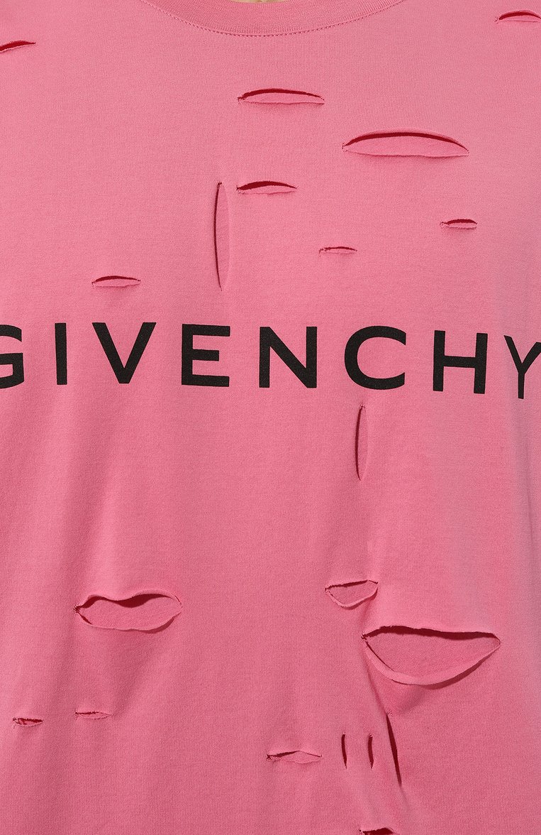 Мужская хлопковая футболка GIVENCHY розового цвета, арт. BM71GL3Y9V | Фото 5 (Принт: С принтом; Материал внешний: Хлопок; Стили: Гранж; Рукава: Короткие; Длина (для топов): Стандартные; Кросс-КТ: Джерси; Мужское Кросс-КТ: Футболка-одежда)