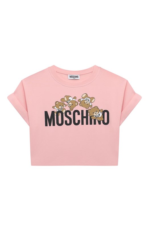 

Хлопковая футболка Moschino, Розовый