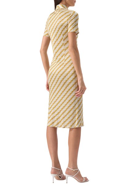 Платье из вискозы VERSACE кремового цвета по цене 276500 руб., арт. 1018503/1A13547, фото 4 Платье из вискозы VERSACE, арт. 1018503/1A13547, фото 4