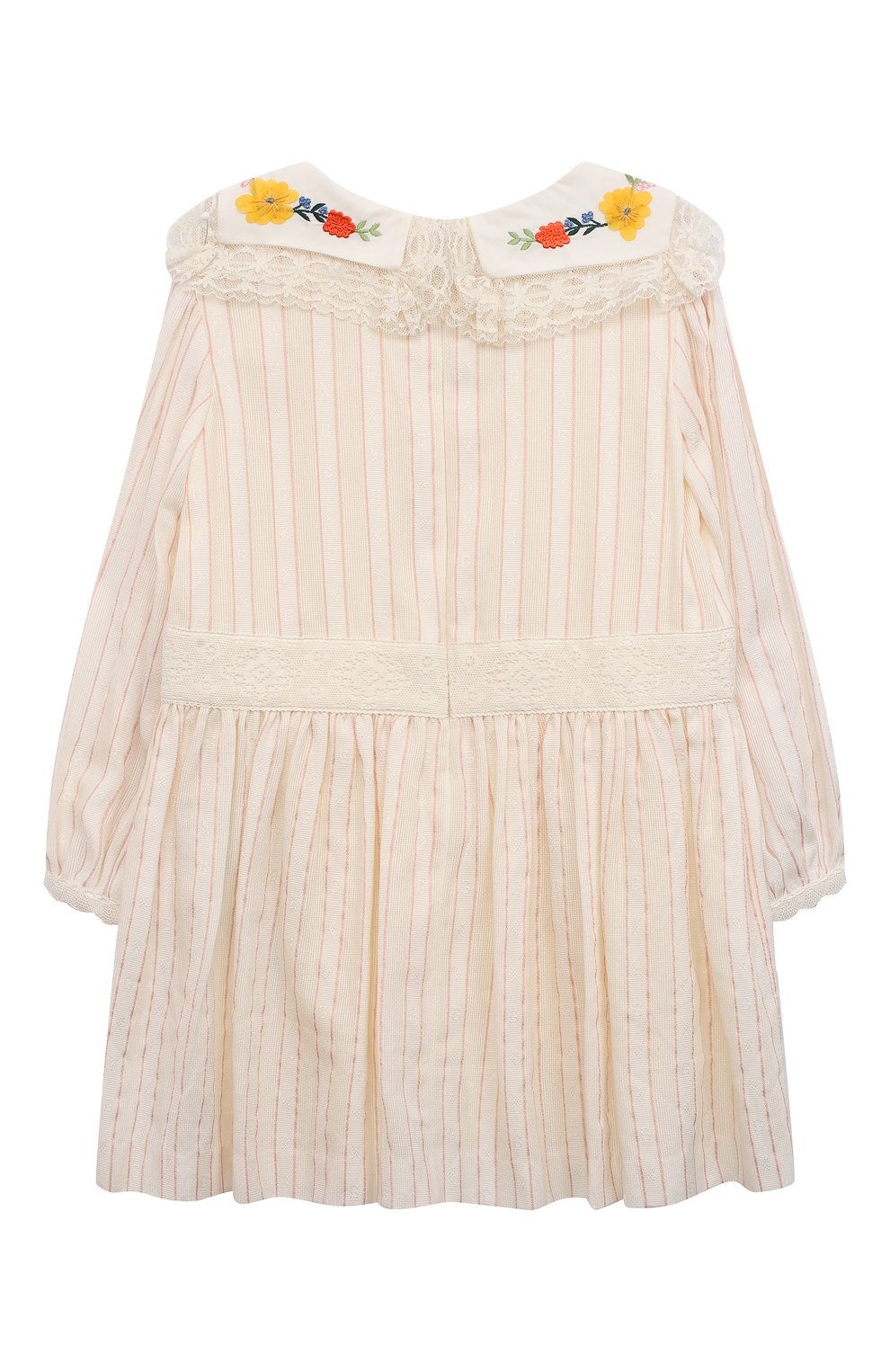 Хлопковое платье GUCCI кремового цвета по цене 105000 руб., арт. 595355 ZADK9, фото 2 Хлопковое платье GUCCI, арт. 595355 ZADK9, фото 2
