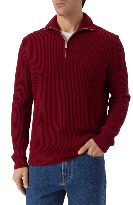 Шерстяной свитер Andrea Campagna M5625-6141 Бордовый  M5625-6141 Фото 3