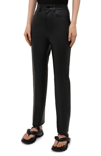 Кожаные брюки ALEXANDER WANG черного цвета по цене 155000 руб., арт. 1WC2214351, фото 3 Кожаные брюки ALEXANDER WANG, арт. 1WC2214351, фото 3