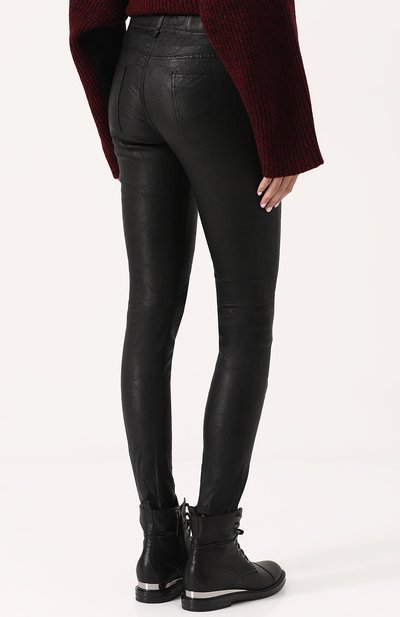 Однотонные кожаные  брюки-скинни ZADIG AND VOLTAIRE, арт. WFCU1408F, фото 4
