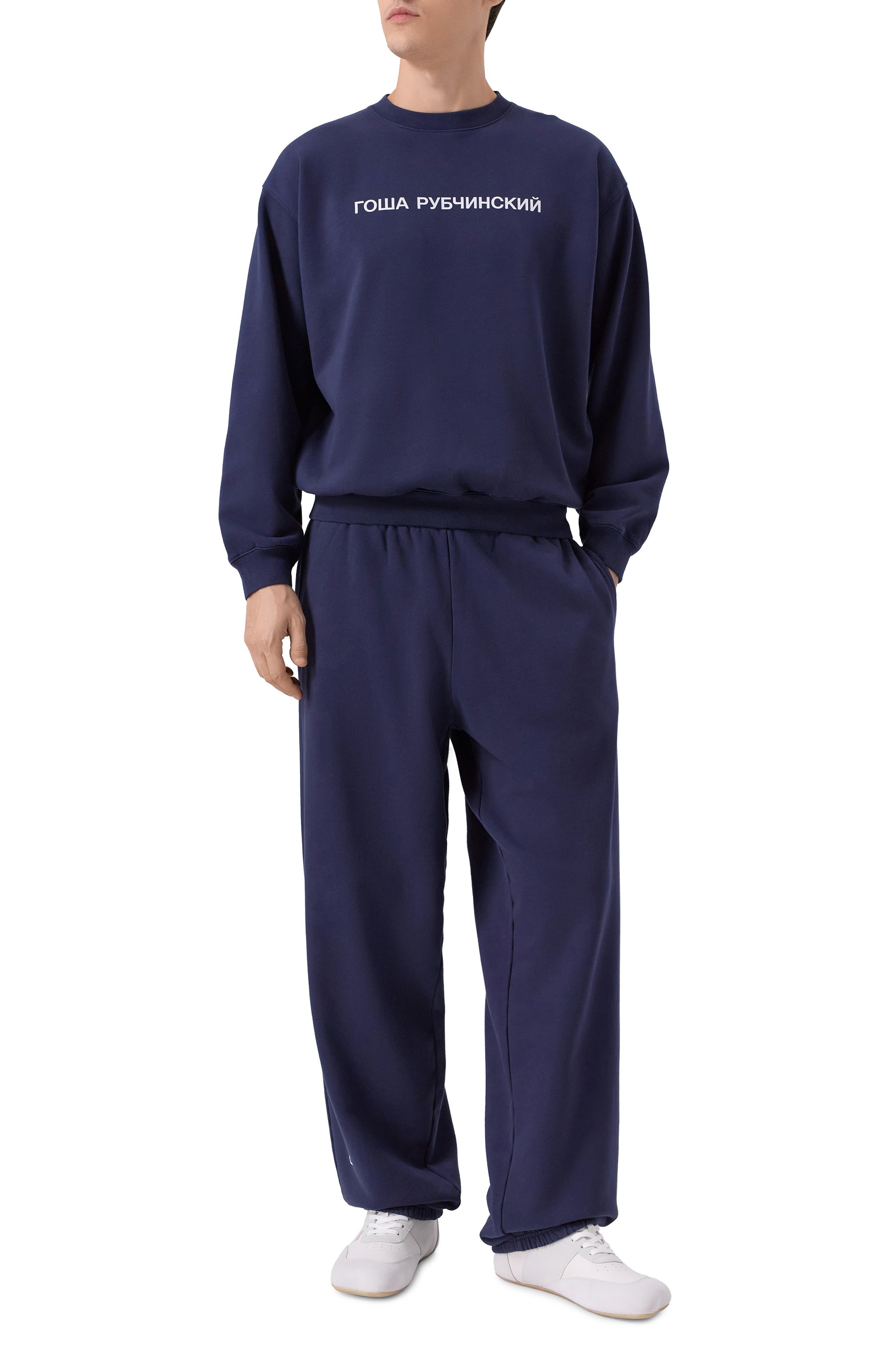 Хлопковые джоггеры ГОША РУБЧИНСКИЙ, арт. SWP_0102_NAVY, фото 2