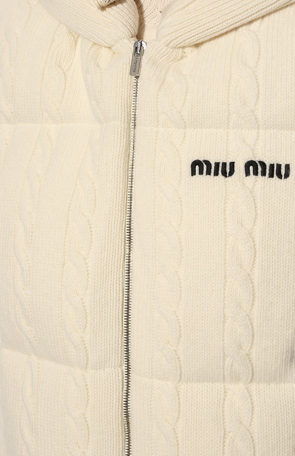 Пуховый жилет из кашемира и шерсти MIU MIU, арт. ML738-1ZHW-F0018, фото 5