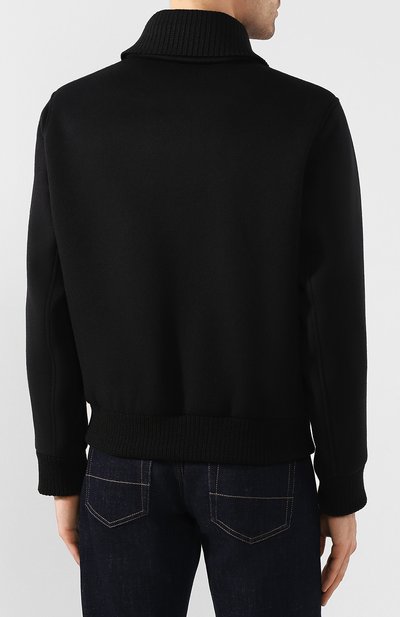 Бомбер из смеси шерсти и кашемира BURBERRY черного цвета по цене 210500 руб., арт. 8024102, фото 4 Бомбер из смеси шерсти и кашемира BURBERRY, арт. 8024102, фото 4