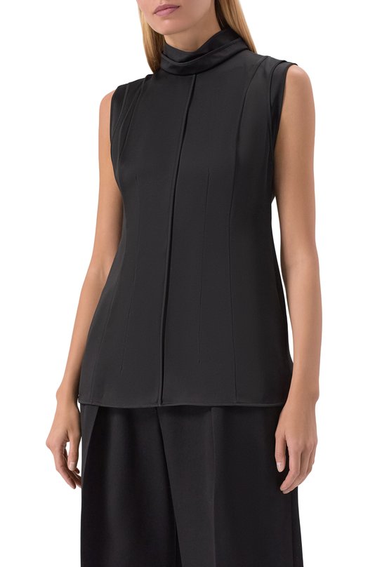 Атласный топ Jil Sander J02NC0288/J76018 Чёрный  J02NC0288/J76018 Фото 3