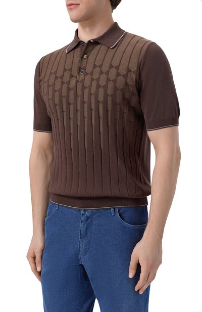 Поло из шелка и хлопка ZILLI, арт. KBP002M0107VCRC00, фото 3