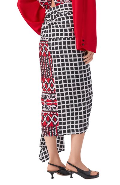 Шелковая юбка LANVIN красного цвета по цене 225000 руб., арт. RW-ST0204-6349-E26, фото 4 Шелковая юбка LANVIN, арт. RW-ST0204-6349-E26, фото 4
