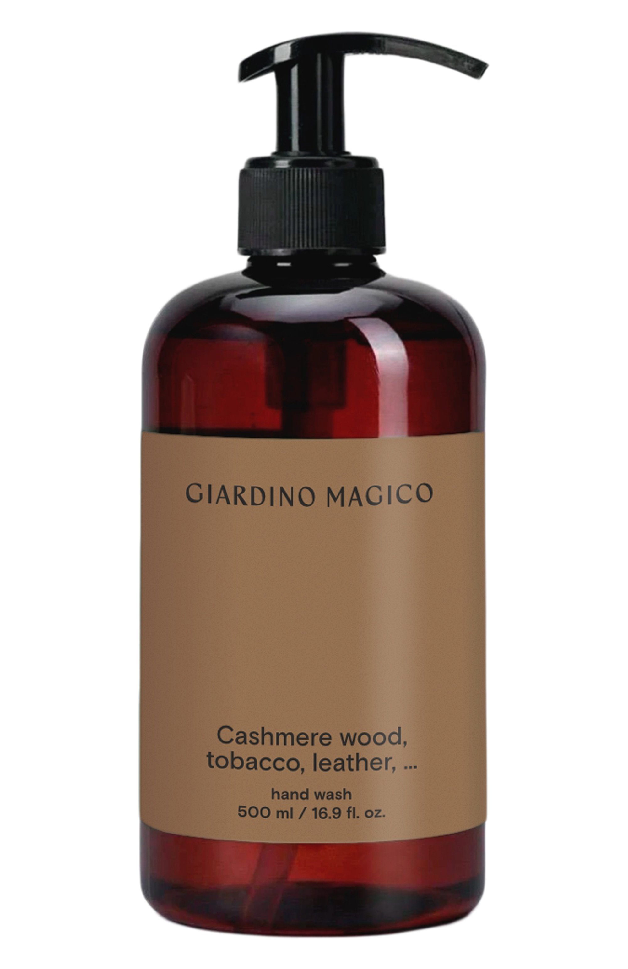 Жидкое мыло для рук cashmere wood, tobacco, leather (500ml) GIARDINO MAGICO, арт. 4660222280589, фото 1