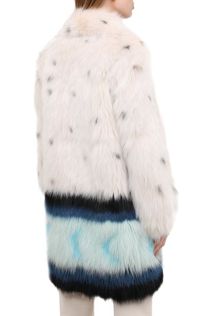 Шуба из меха песца с принтом MATE OFFICIAL, арт. 74CF090-33BI091, фото 4