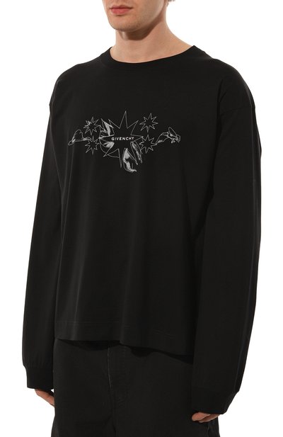 Хлопковый лонгслив GIVENCHY, арт. BM71KP3YN0, фото 3