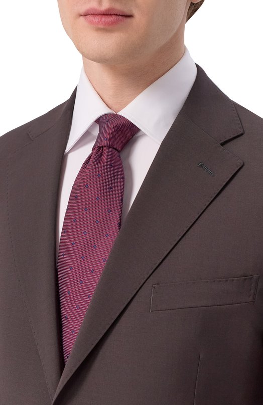 Шелковый галстук Corneliani 27U302/2720307 Бордовый  27U302/2720307 Фото 2