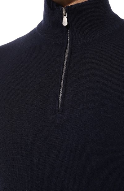 Кашемировый джемпер BRUNELLO CUCINELLI темно-синего цвета по цене 175000 руб., арт. M2200B2212, фото 5 Кашемировый джемпер BRUNELLO CUCINELLI, арт. M2200B2212, фото 5