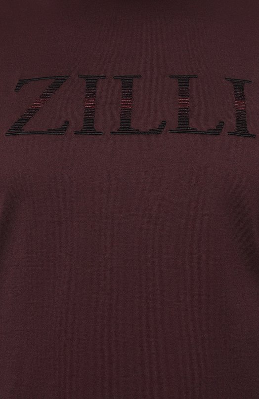 Хлопковая футболка Zilli TSR001M0110VZSD00/64 Бордовый  TSR001M0110VZSD00/64 Фото 5
