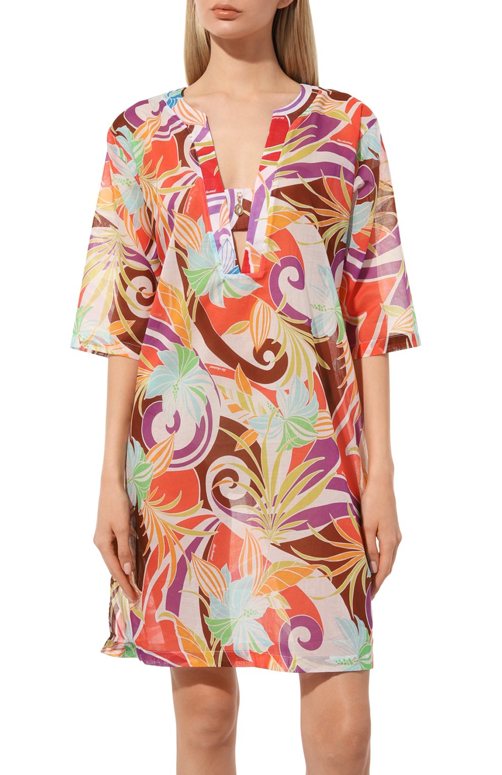 Хлопковая туника LISE CHARMEL разноцветного цвета по цене 27660 руб., арт. ASB4468, фото 3 Хлопковая туника LISE CHARMEL, арт. ASB4468, фото 3