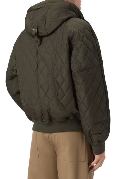 Утепленный бомбер BURBERRY хаки цвета по цене 208000 руб., арт. 8127621, фото 4 Утепленный бомбер BURBERRY, арт. 8127621, фото 4