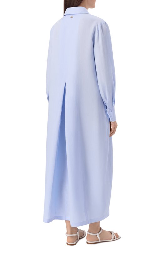 Льняное платье Agnona TR1110E/U3049E Голубой  TR1110E/U3049E Фото 3