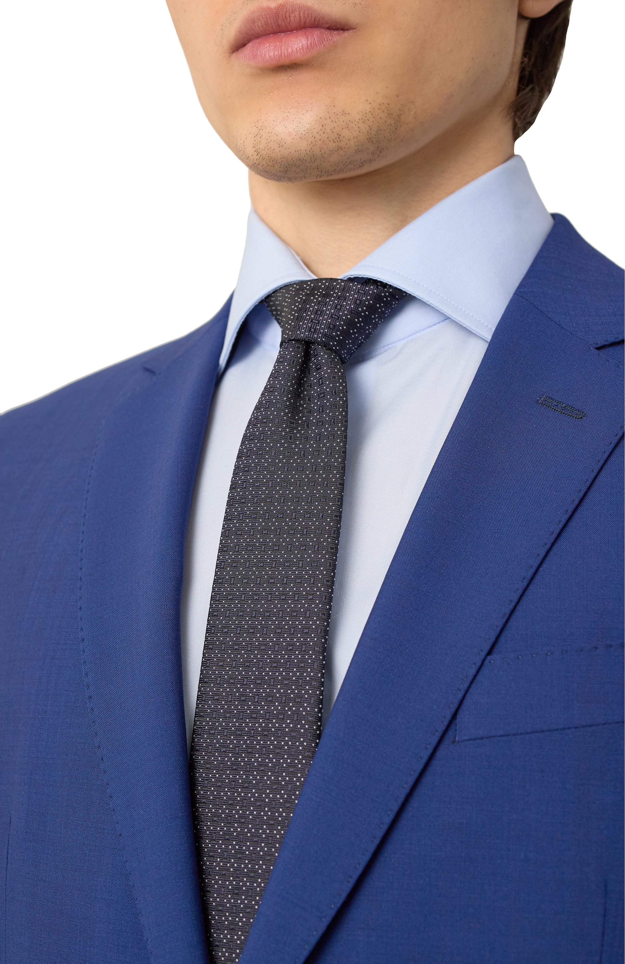 Галстук BOSS темно-синего цвета по цене 10500 руб., арт. 50532087, фото 2 Галстук BOSS, арт. 50532087, фото 2