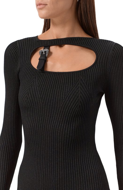 Платье из вискозы Versace Jeans Couture 79HA0M01/CMH23 Чёрный  79HA0M01/CMH23 Фото 4