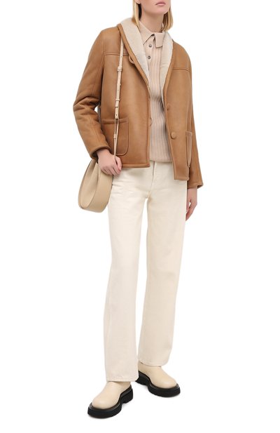 Дубленка MASLOV светло-коричневого цвета по цене 169400 руб., арт. SMW070, фото 3 Дубленка MASLOV, арт. SMW070, фото 3