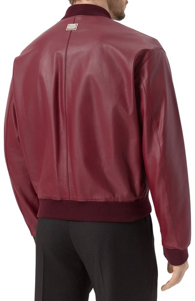 Кожаный бомбер DOLCE & GABBANA, арт. G9BILL/HULFY, фото 4