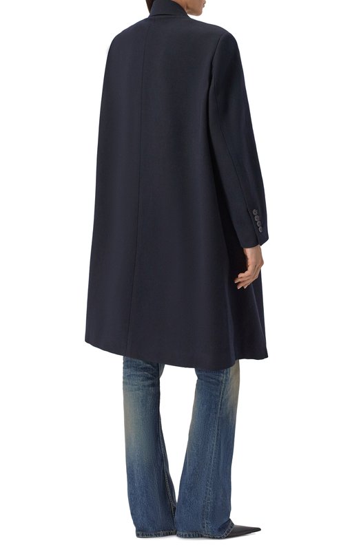 Шерстяное пальто Balenciaga 838930/TSU08 Синий  838930/TSU08 Фото 4