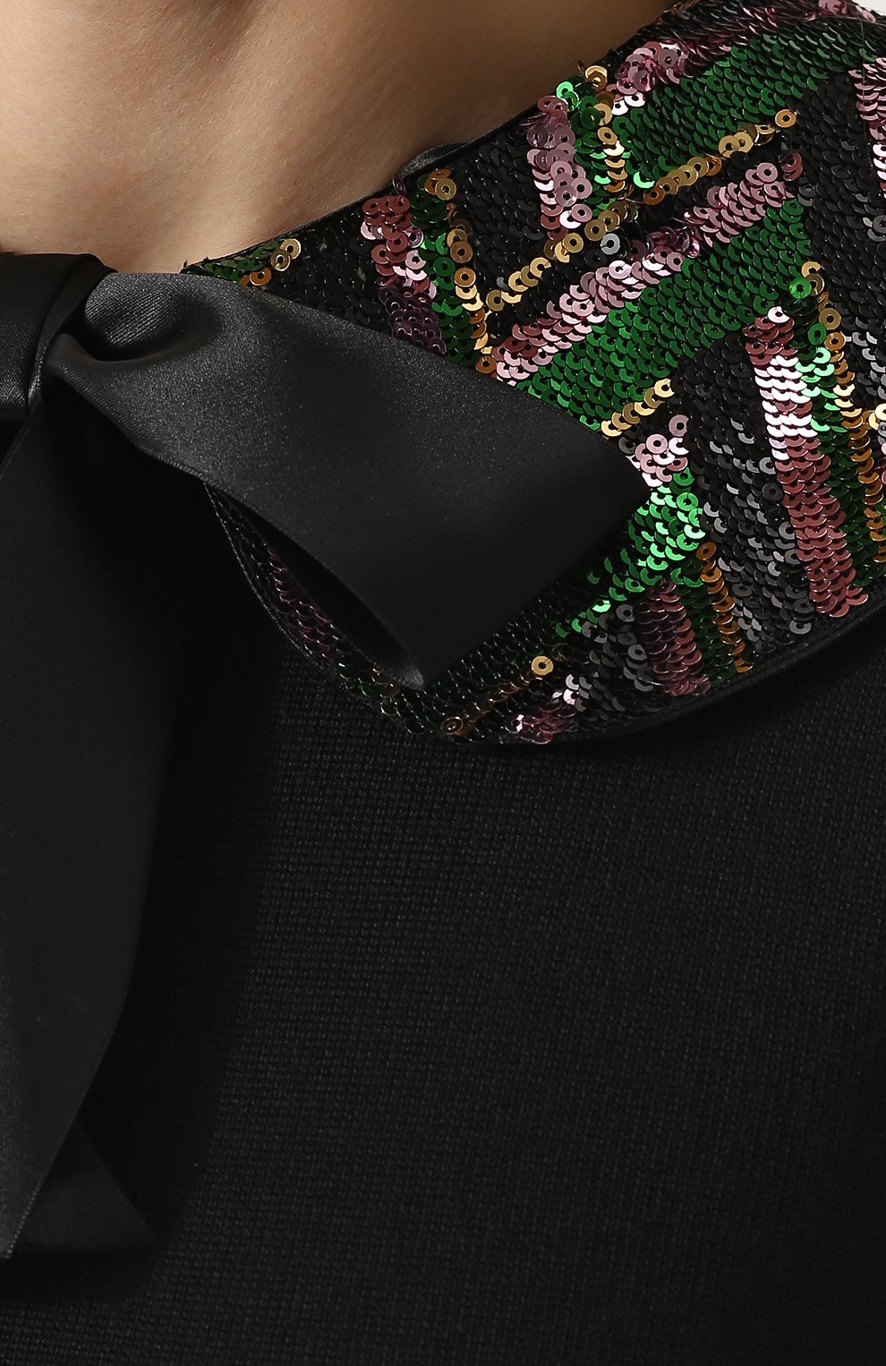 Пуловер из смеси кашемира и шелка с декорированным воротником GUCCI, арт. 478270/X9D57, фото 5