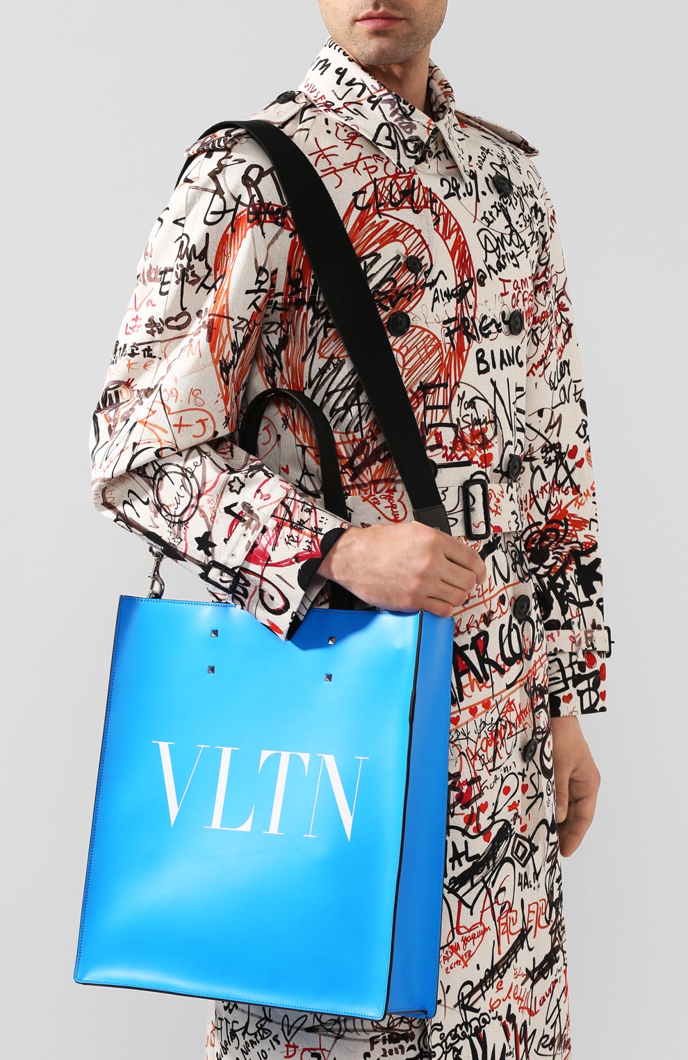 Кожаная сумка тоут vltn VALENTINO, арт. TY0B0731/LNG, фото 5