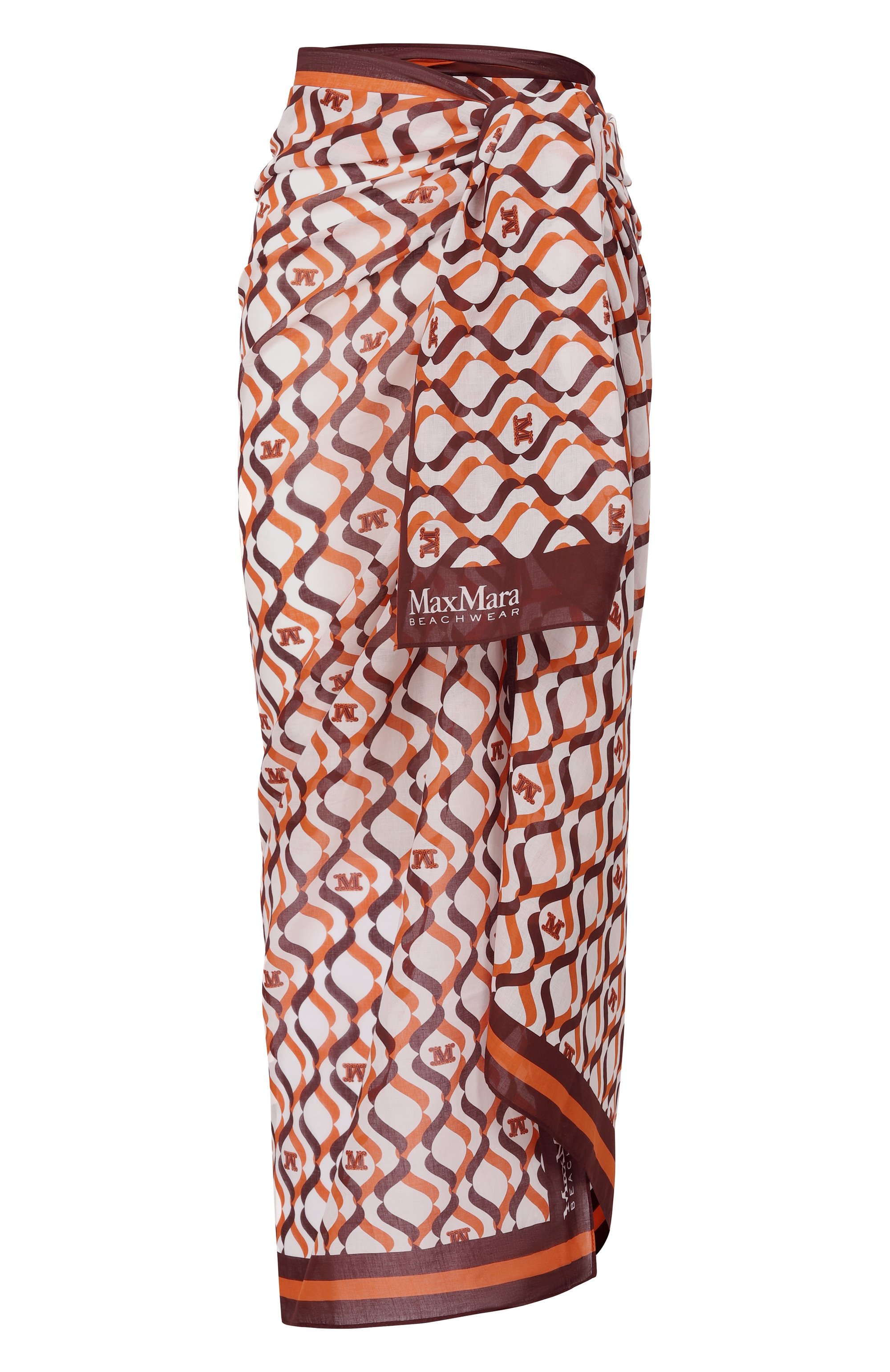 Хлопковое парео MAX MARA, арт. BCHELFI 261654101, фото 1