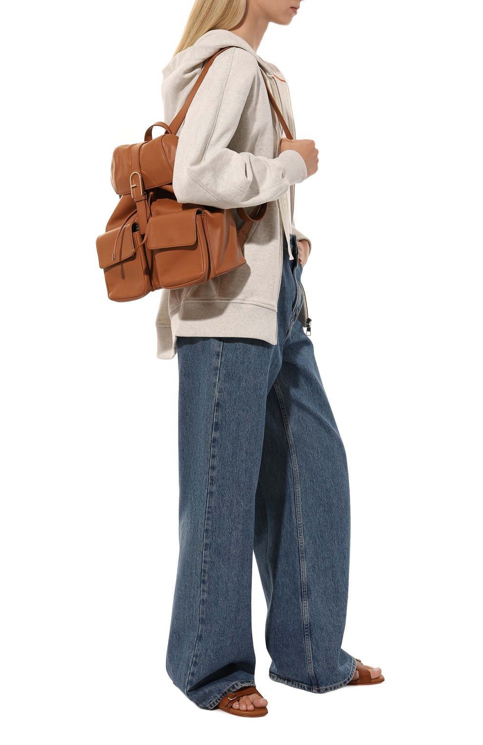 Рюкзак flow FURLA коричневого цвета по цене 59500 руб., арт. WB01085/BX2045, фото 7 Рюкзак flow FURLA, арт. WB01085/BX2045, фото 7