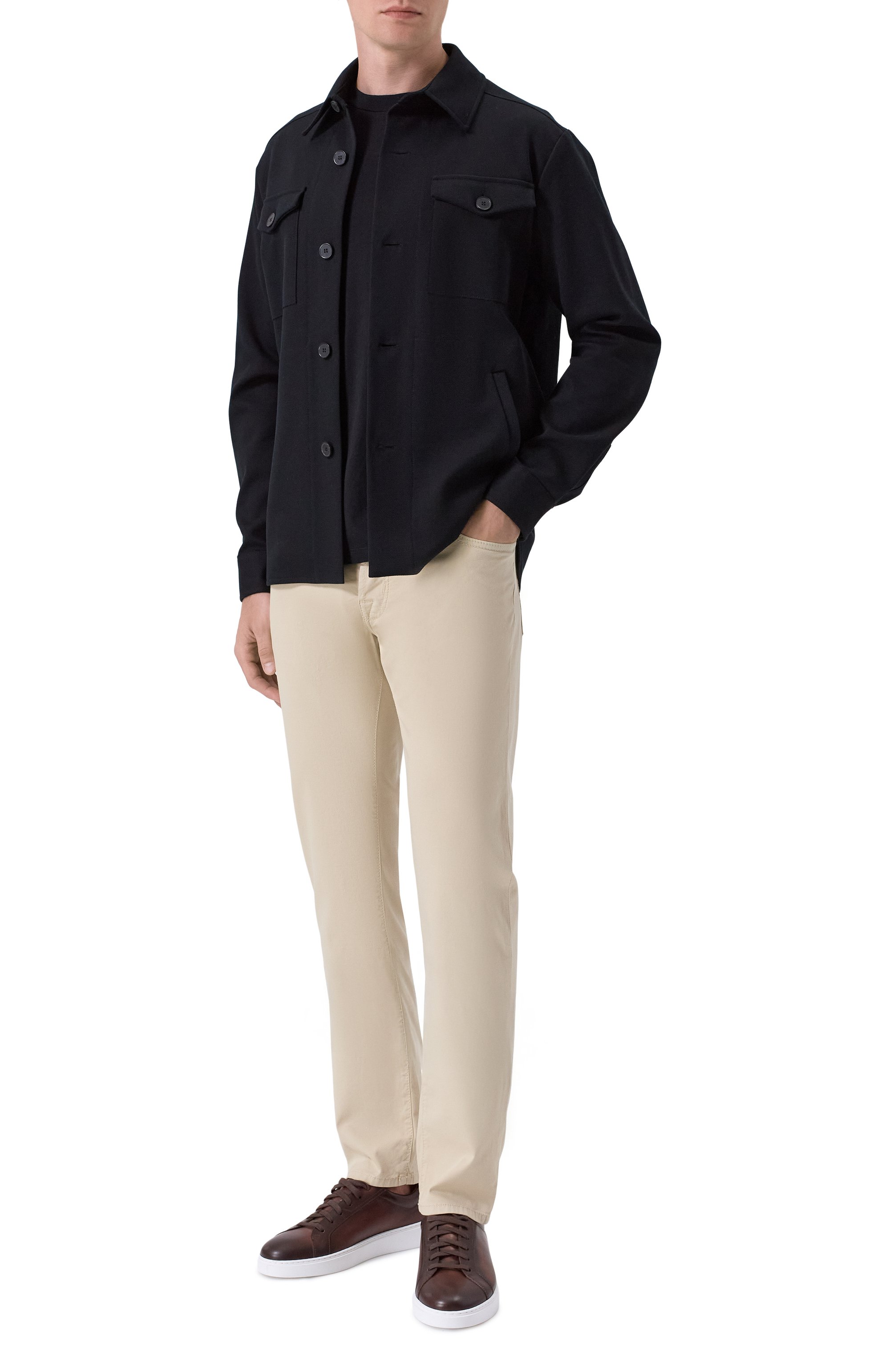 Хлопковая куртка-рубашка HARRIS WHARF LONDON черного цвета по цене 98650 руб., арт. CH9320PPQ/PPQ, фото 2 Хлопковая куртка-рубашка HARRIS WHARF LONDON, арт. CH9320PPQ/PPQ, фото 2