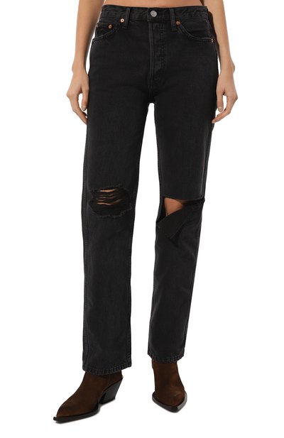 Джинсы RE/DONE черного цвета по цене 35150 руб., арт. 184-3WHRL, фото 3 Джинсы RE/DONE, арт. 184-3WHRL, фото 3