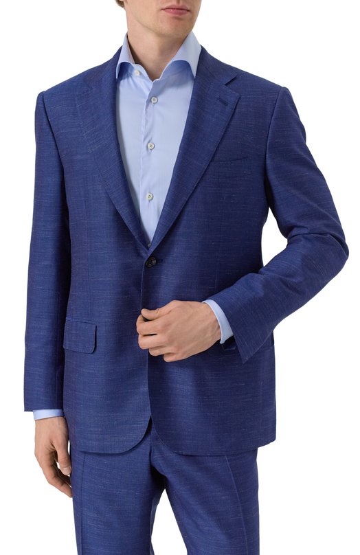Пиджак из кашемира и шелка Kiton UA81K0600E13_1 Синий  UA81K0600E13_1 Фото 5