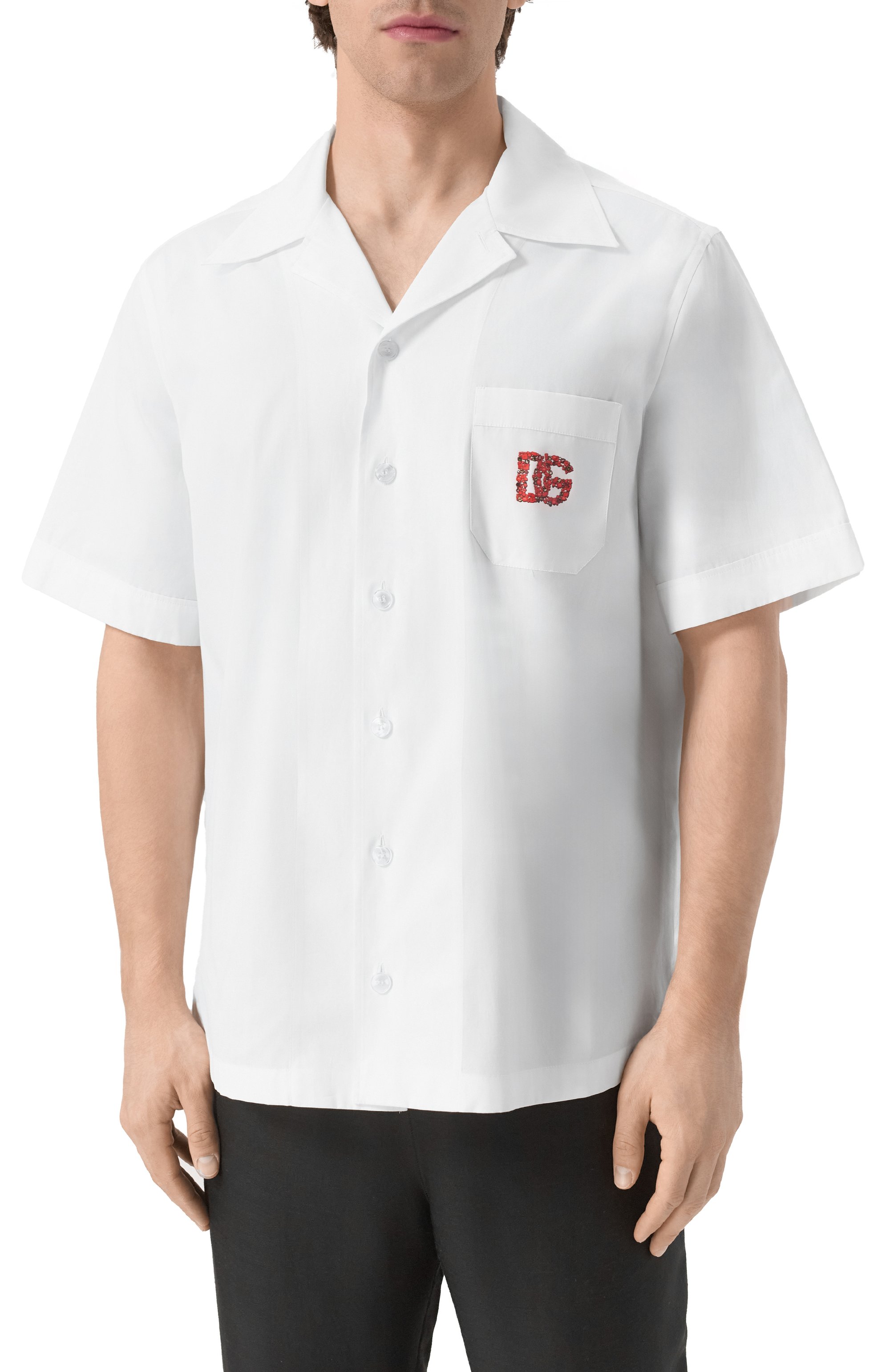 Хлопковая рубашка DOLCE & GABBANA белого цвета по цене 96350 руб., арт. G5JH9T/GJ384, фото 3 Хлопковая рубашка DOLCE & GABBANA, арт. G5JH9T/GJ384, фото 3