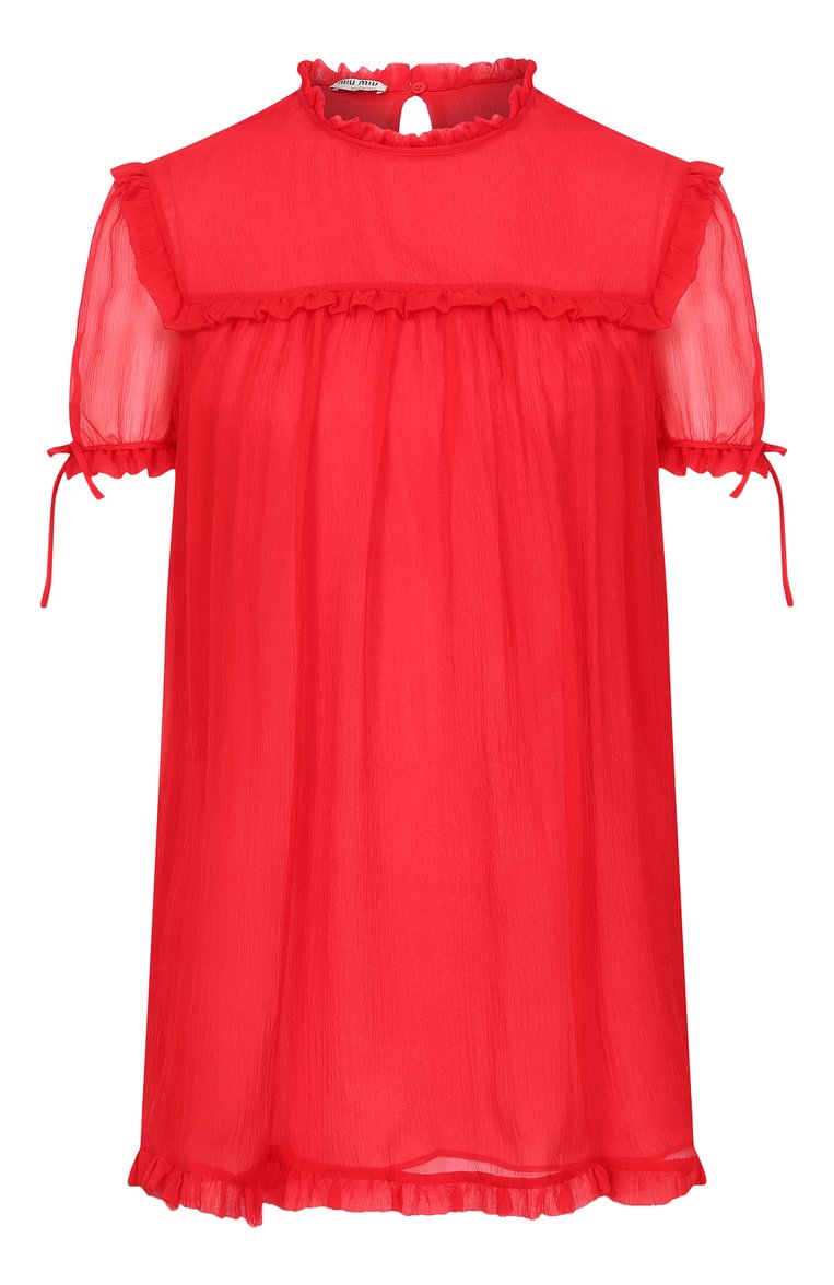 Шелковая блузка MIU MIU, арт. MT1503-BRW-F0D17, фото 1