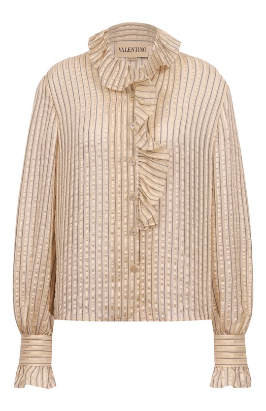 Шелковая блузка Valentino 7B0AB7Y6/9SU Бежевый 7B0AB7Y6/9SU