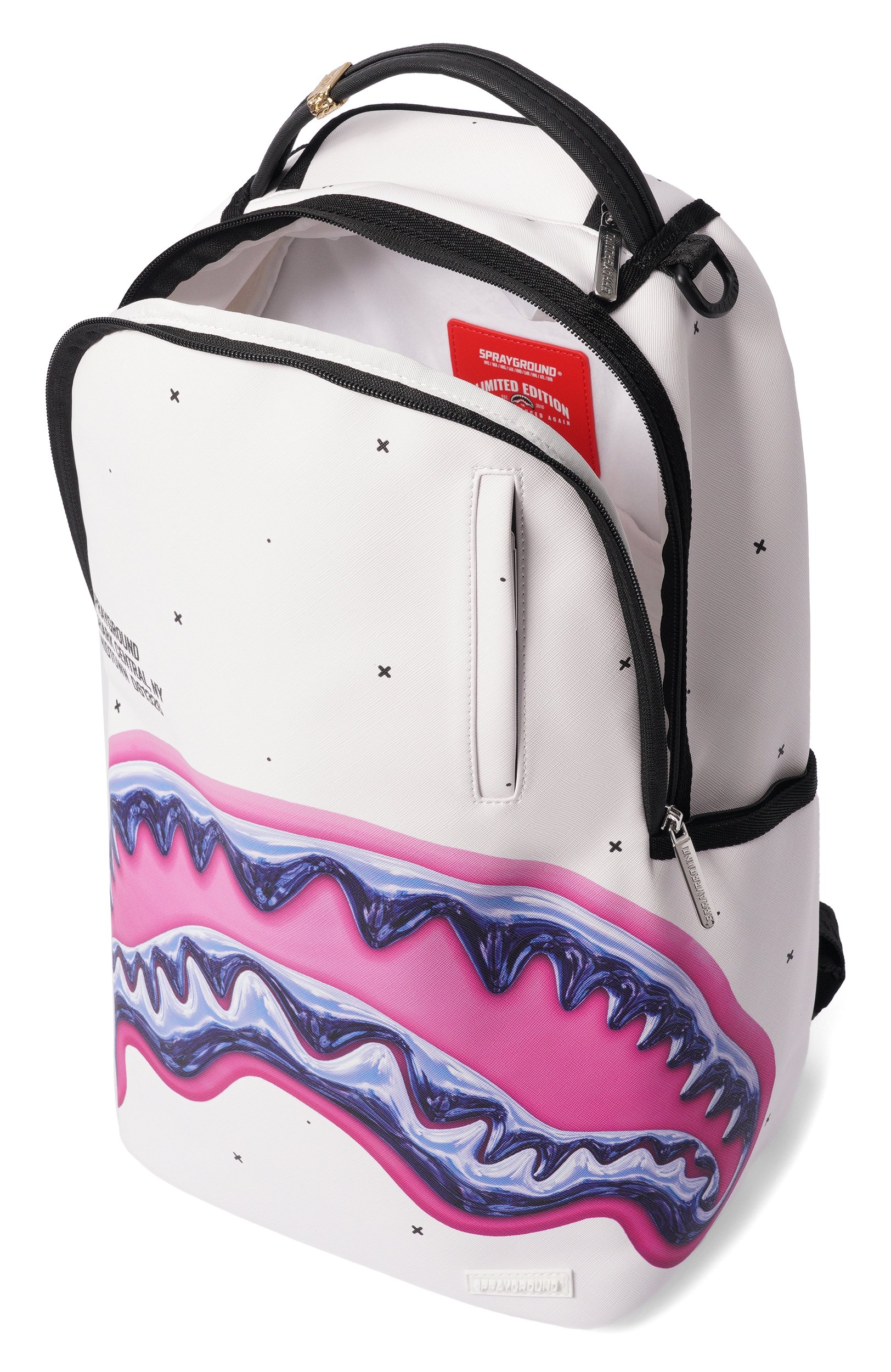 Рюкзак SPRAYGROUND, арт. 910B8427NSZ/SHARK CENTRAL LIQUID CHR0ME BACKPACK, фото 3