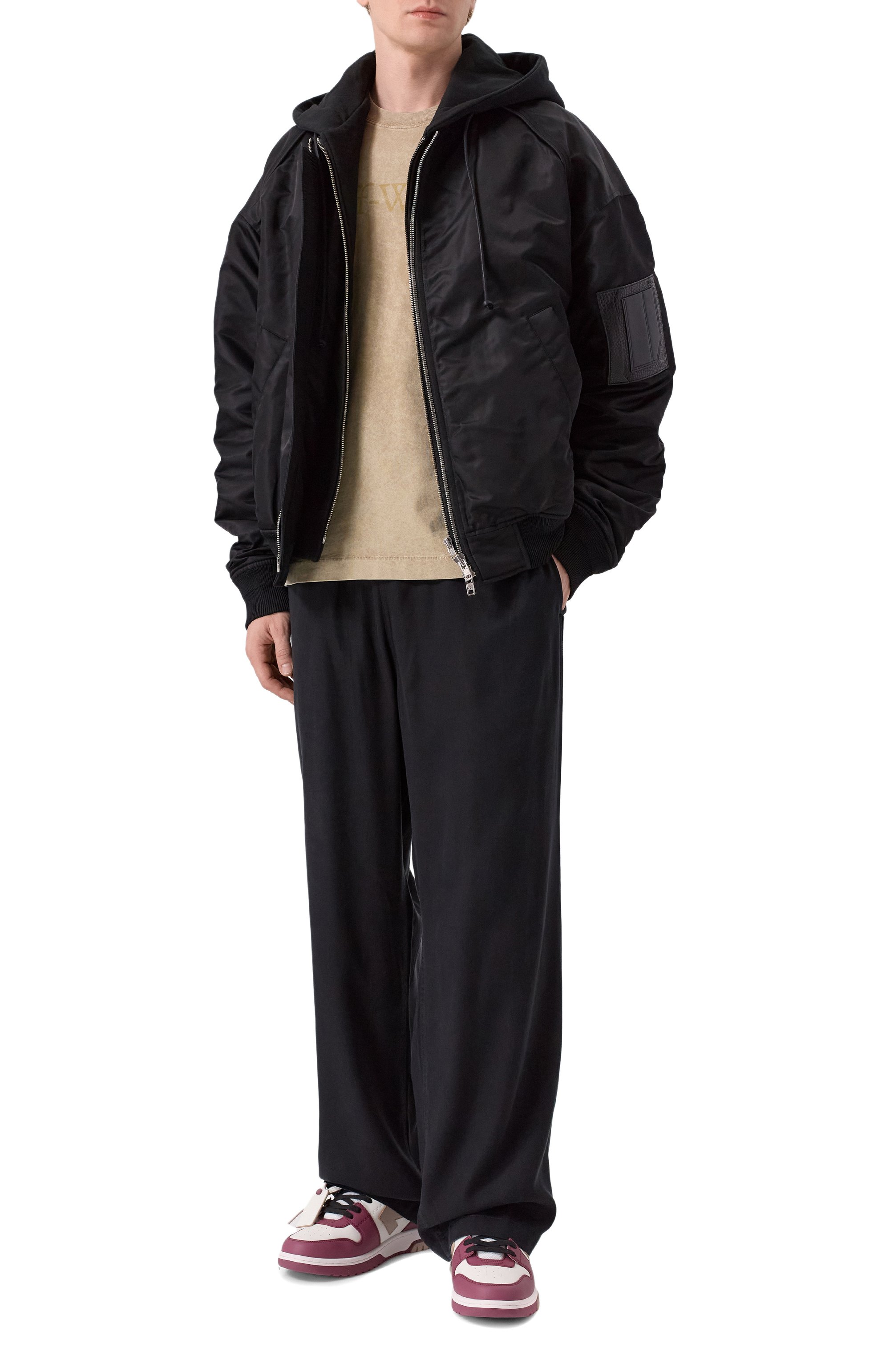 Кожаные кеды out of office OFF-WHITE, арт. 0MIA189F25LEA003, фото 2