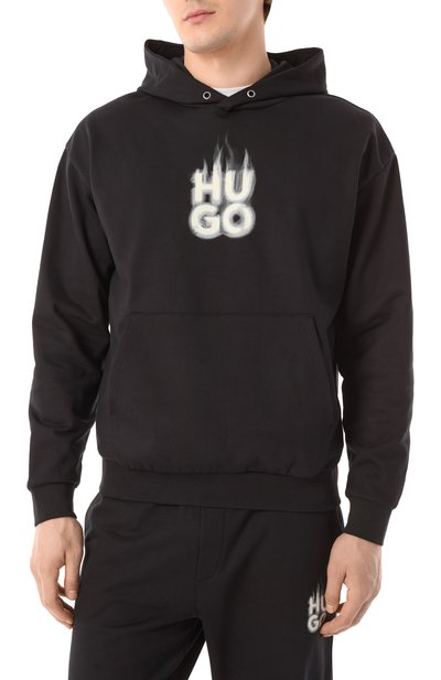 Хлопковое худи HUGO, арт. 50530428, фото 3