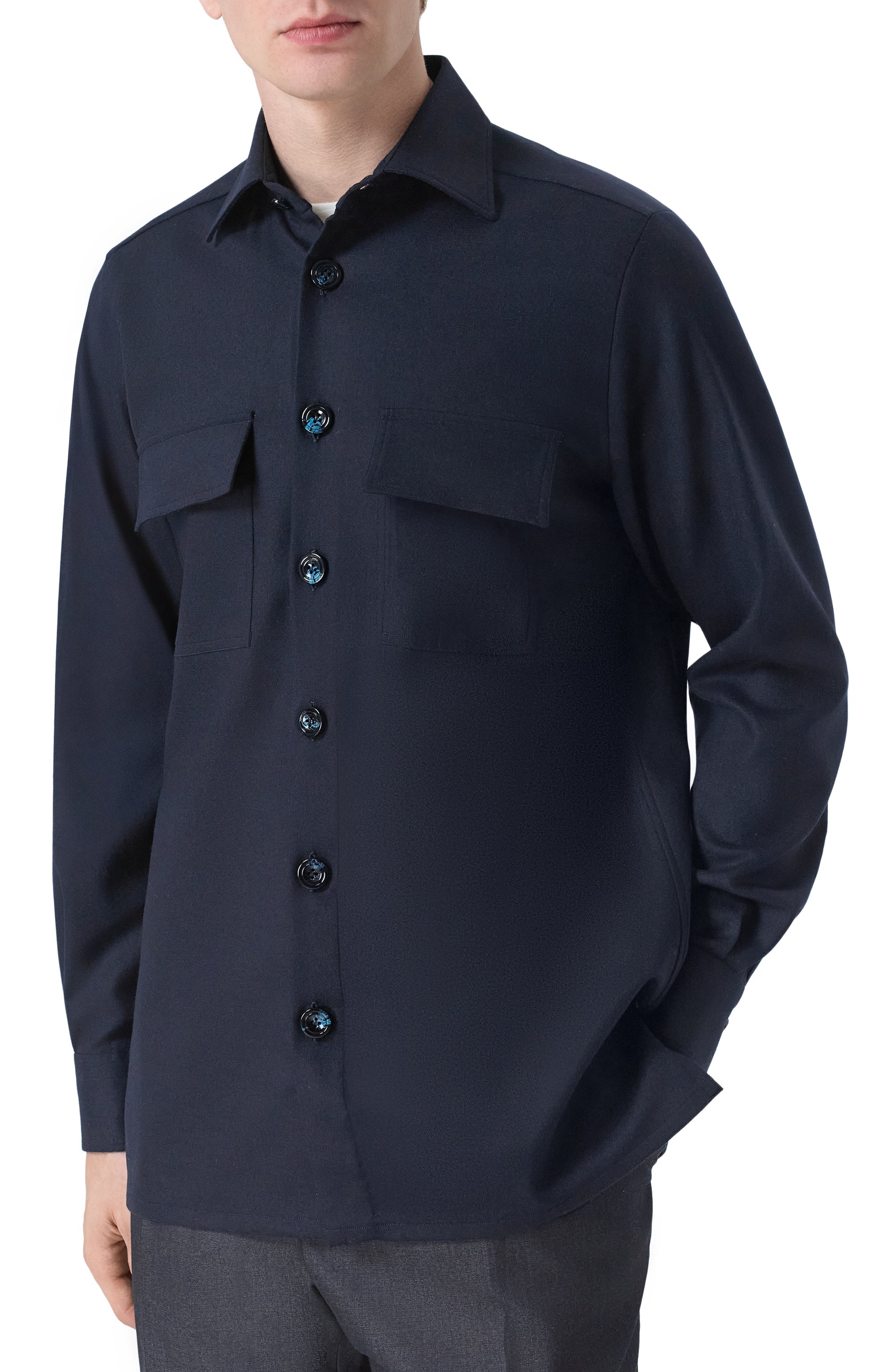 Шерстяная рубашка KITON, арт. UMC016K0124G05, фото 3