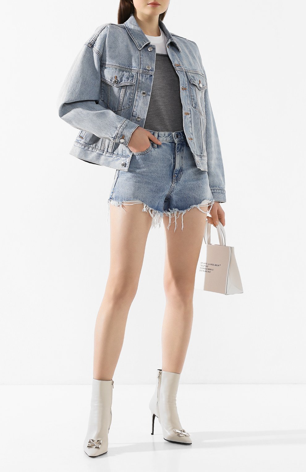 Джинсовые шорты ALEXANDER WANG, арт. 4D994449AD, фото 2