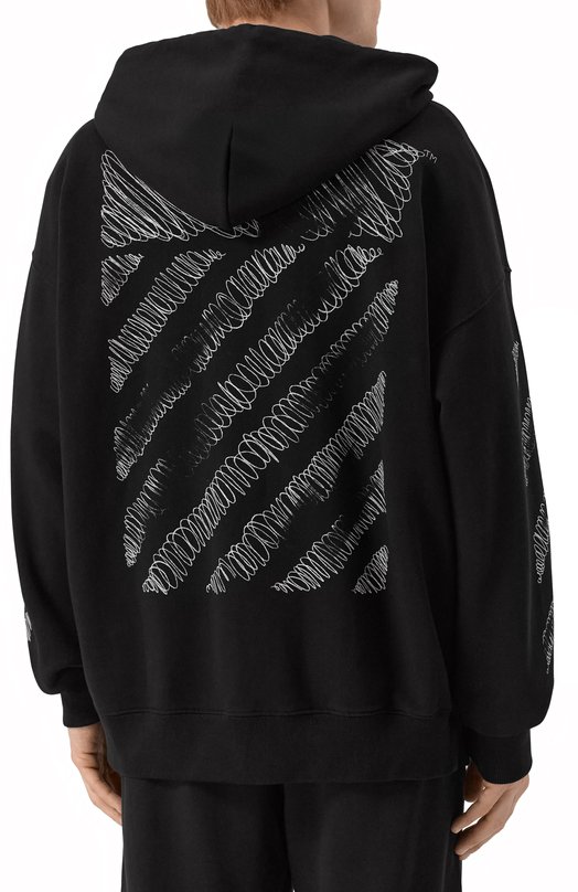 Хлопковая толстовка Off-White 0MBE015F25FLE003 Чёрный  0MBE015F25FLE003 Фото 4
